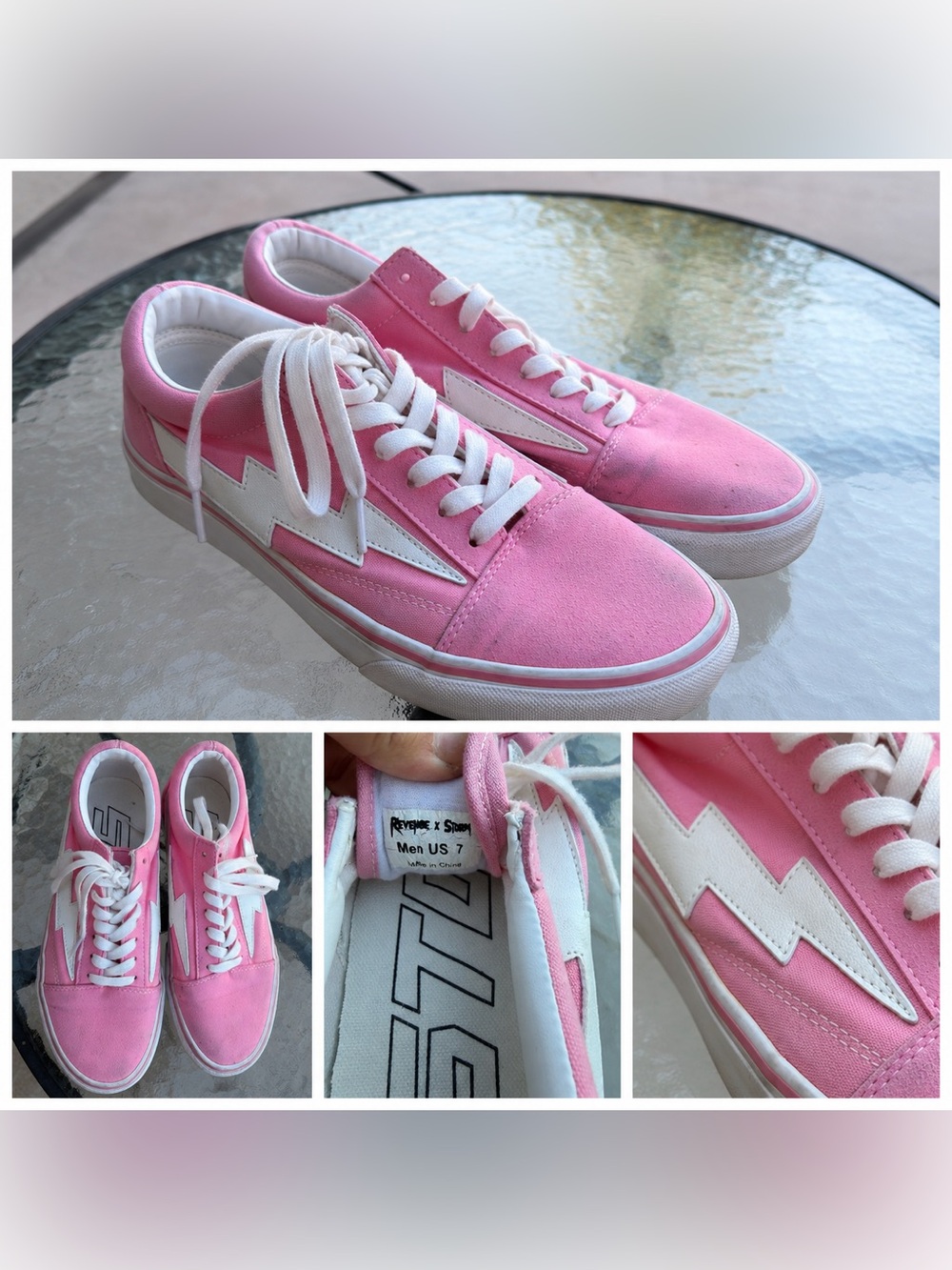 Revenge X Storm Men’s Pink Low-Top Sneakers